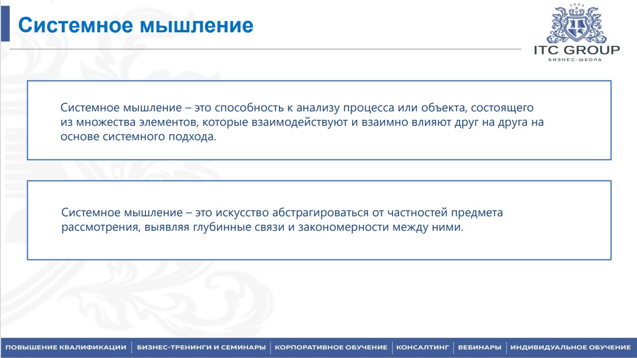 2 июля 2025 года прошел семинар на тему "Системное мышление. Структурированное мышление"